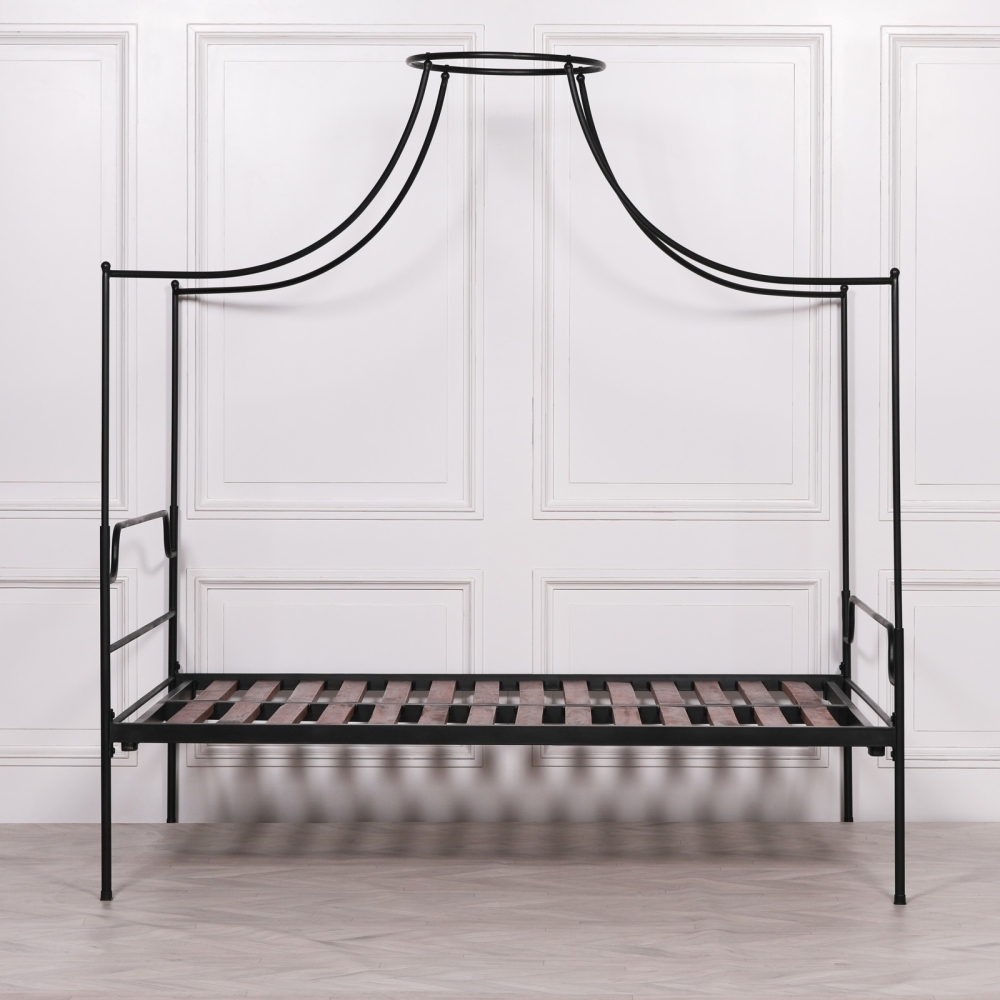 Product photograph of Black Iron 4ft 6in Double Bed from Choice Furniture Superstore.